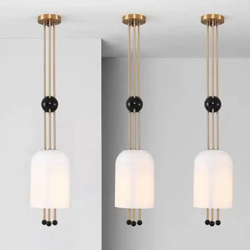 Afralia™ Single Head Glass Lantern Pendant Lamp - Vintage Industrial Style