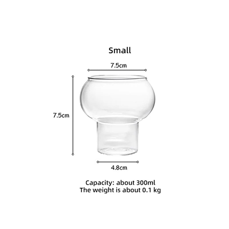 Afralia™ Nordic Style Cocktail Glass Coffee Mug | Elegant Glassware for Desserts and Milkshakes