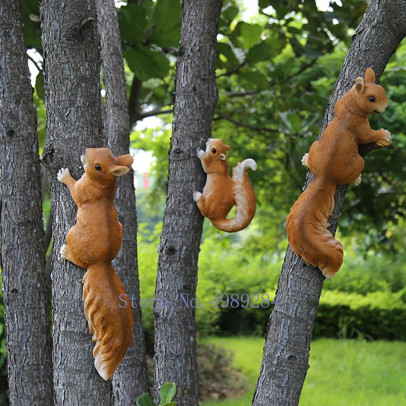 Afralia™ Resin Squirrel Garden Decoration - Simulated Animal Ornaments