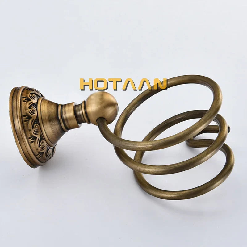 Afralia™ Wall Mount Hair Dryer Holder Stand Shelf Bathroom Organizer