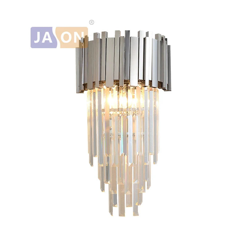 Afralia™ LED Crystal Wall Sconce for Bedroom and Foyer