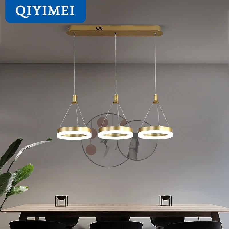 Afralia™ LED Pendant Lights: Modern Black & White Acrylic Fixture with Remote Control