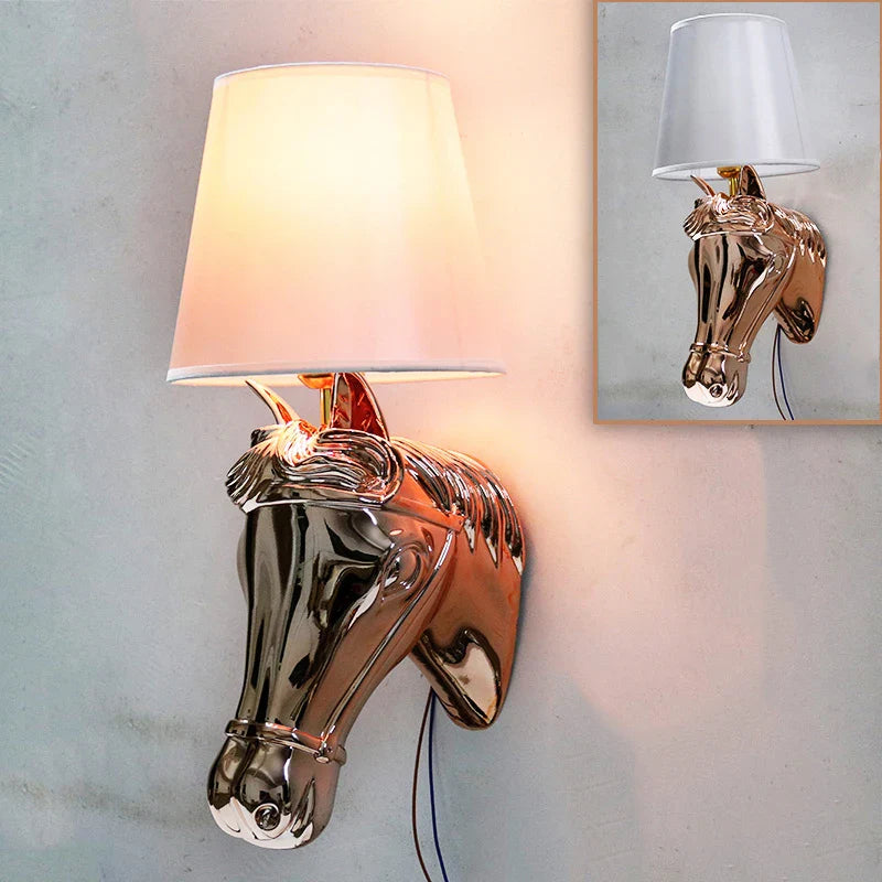 Afralia™ European Style Horse Lamp Wall Sconces for Creative Home Decor