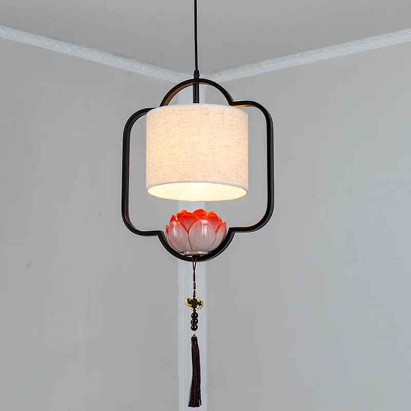 Afralia™ Chinese Cloth Chandelier for Bedroom, Dining Room, Corridor, Hotel - Light and Stylish