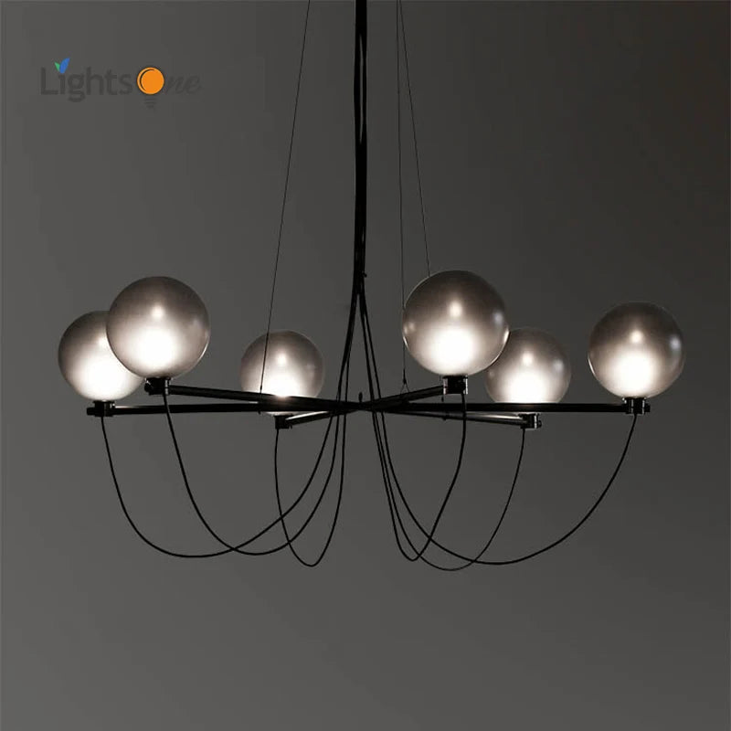 Afralia™ Nordic Glass Chandelier for Living & Dining Room, Villa, Duplex & Clothing Store