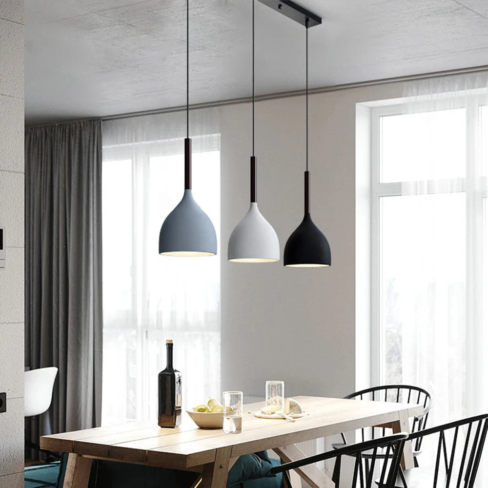Afralia™ Modern LED Pendant Light for Living Room Kitchen Dining Minimalist Nordic Fixture