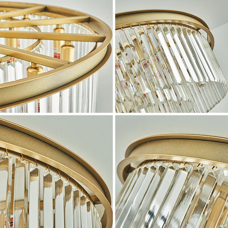 Afralia™ Crystal LED Ceiling Chandelier for Modern American Minimalist Décor