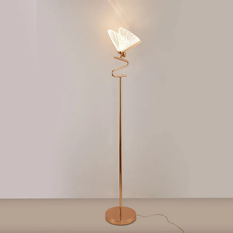 Afralia™ Butterfly LED Floor Lamp Indoor Living Room Acrylic Standing Lighting Home Bedroom Art