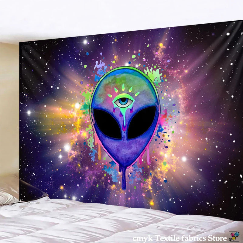 Afralia™ Trippy Tapestry Hippie Wall Hanging for Witchcraft Decor