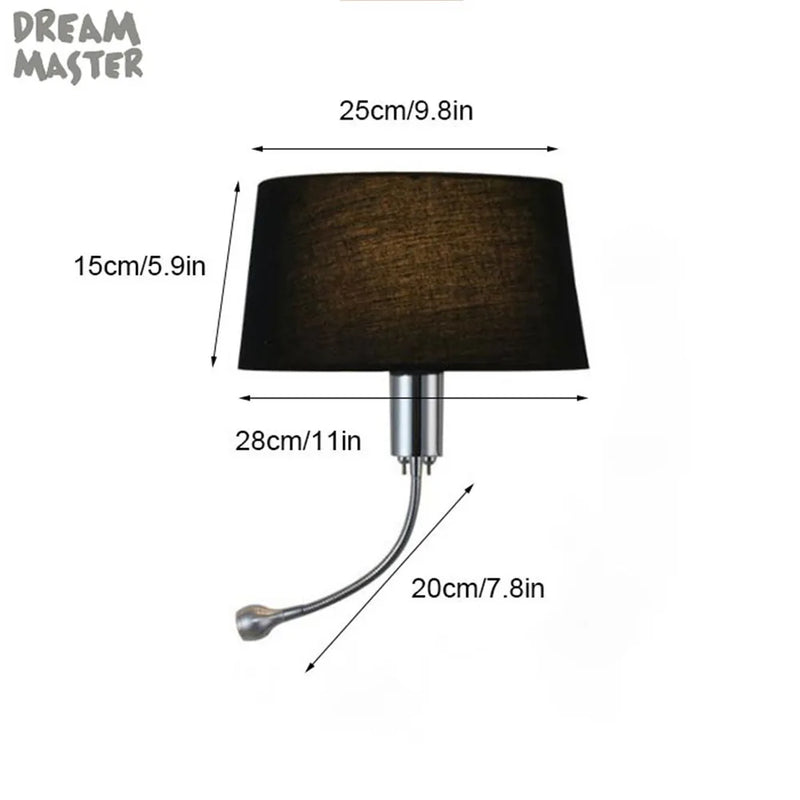 Afralia™ LED Industrial Gooseneck Wall Sconce for Bedroom Reading and Hotel