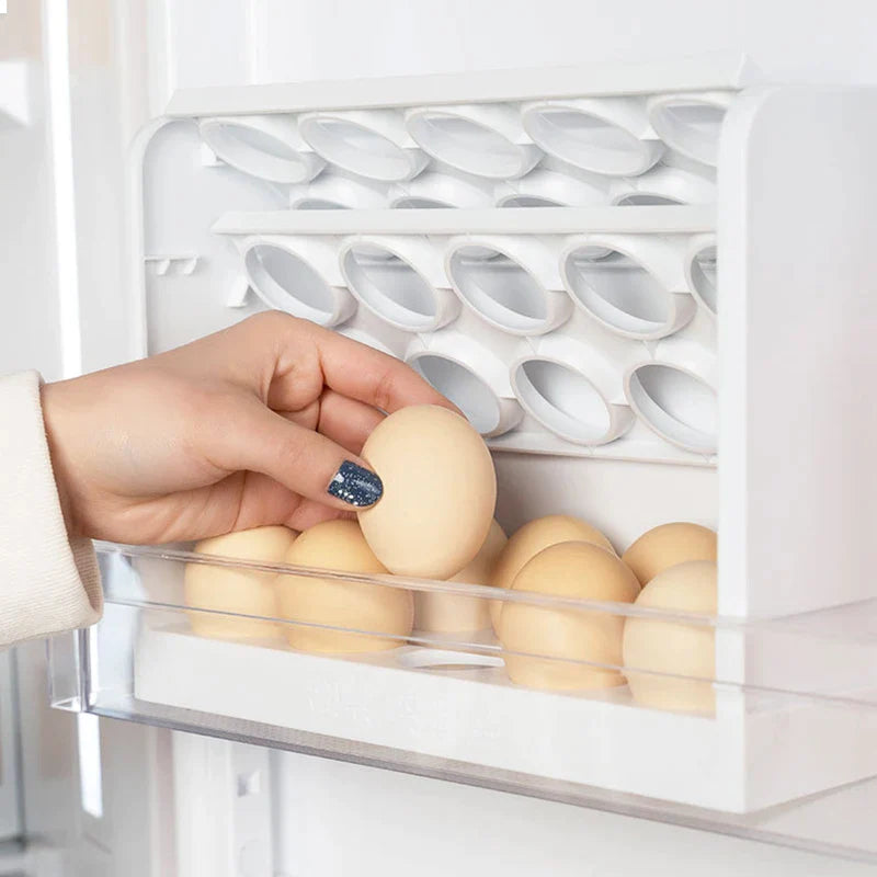 Afralia™ Egg Storage Rack - Practical Refrigerator Organizer Box for Kitchen