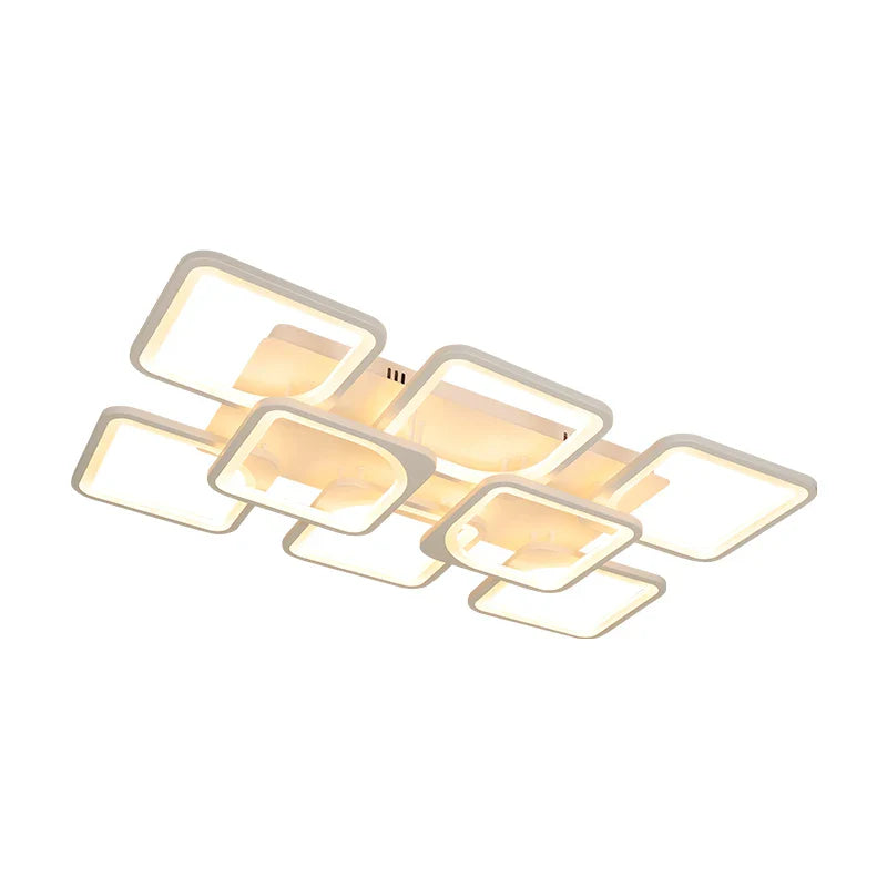 Afralia™ Dimmable LED Chandelier for Bedroom Living Room Study, Modern Acrylic Lighting Fixture