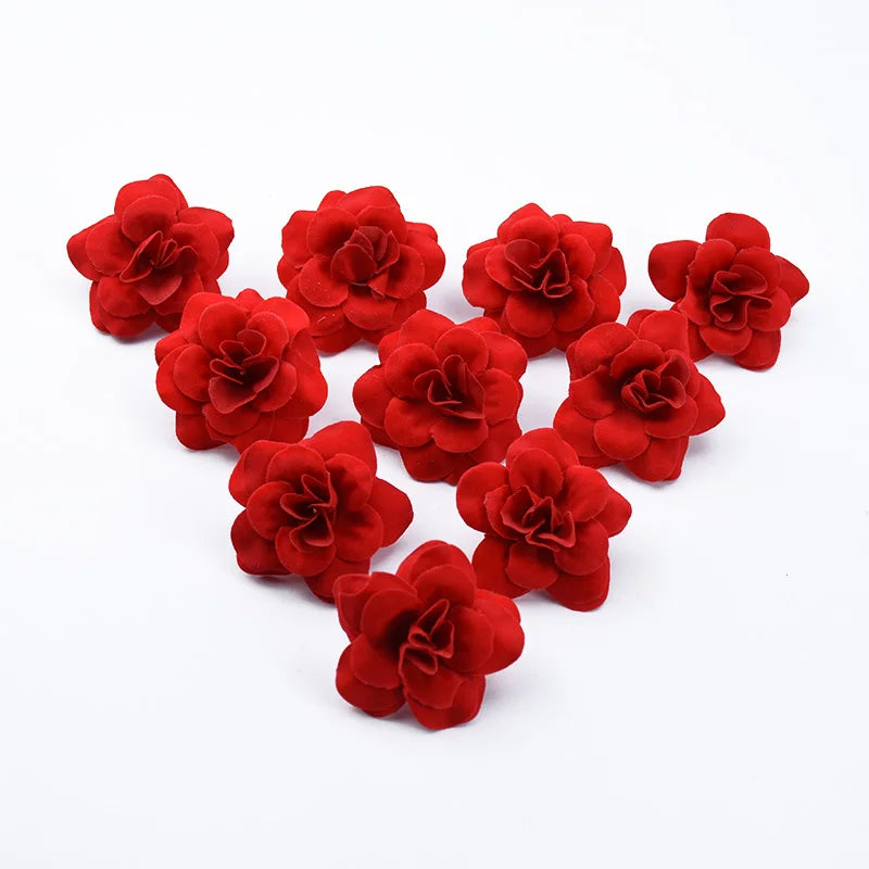 Afralia™ Red Rose Wedding Bridal Accessories Artificial Flowers Decorative Wreaths Home Decor