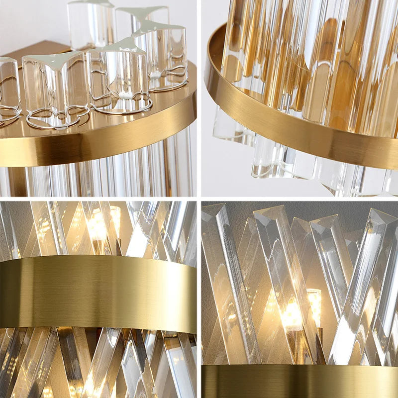 Afralia™ Crystal Wall Lamp: Elegant Lighting for Living Room, Bedroom, and Staircase