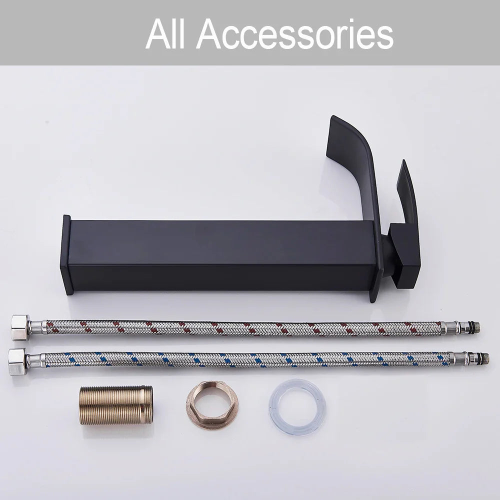 Afralia™ Tall Waterfall Basin Faucet with Wide Spout for Vessel Sink