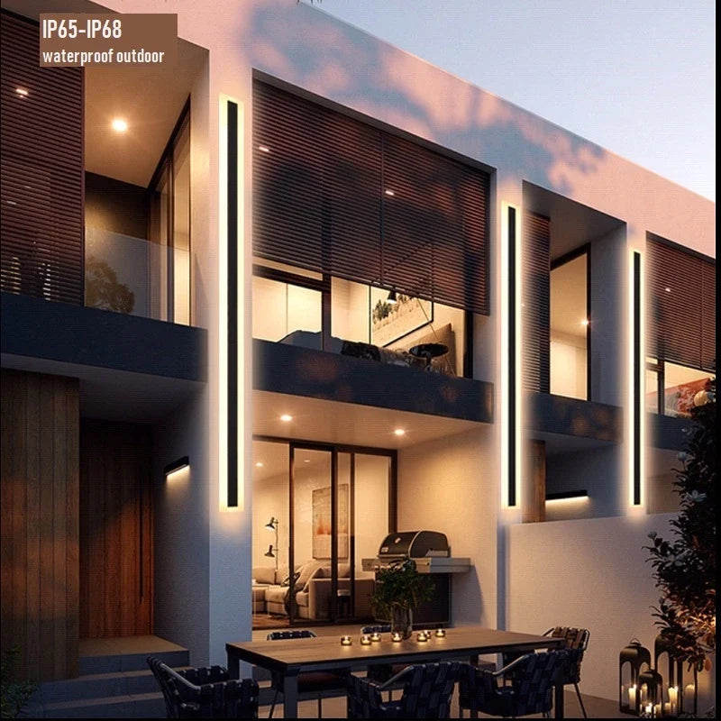 Afralia™ Aluminum Waterproof LED Outdoor Wall Lamp IP65 IP68 for Villa Courtyard