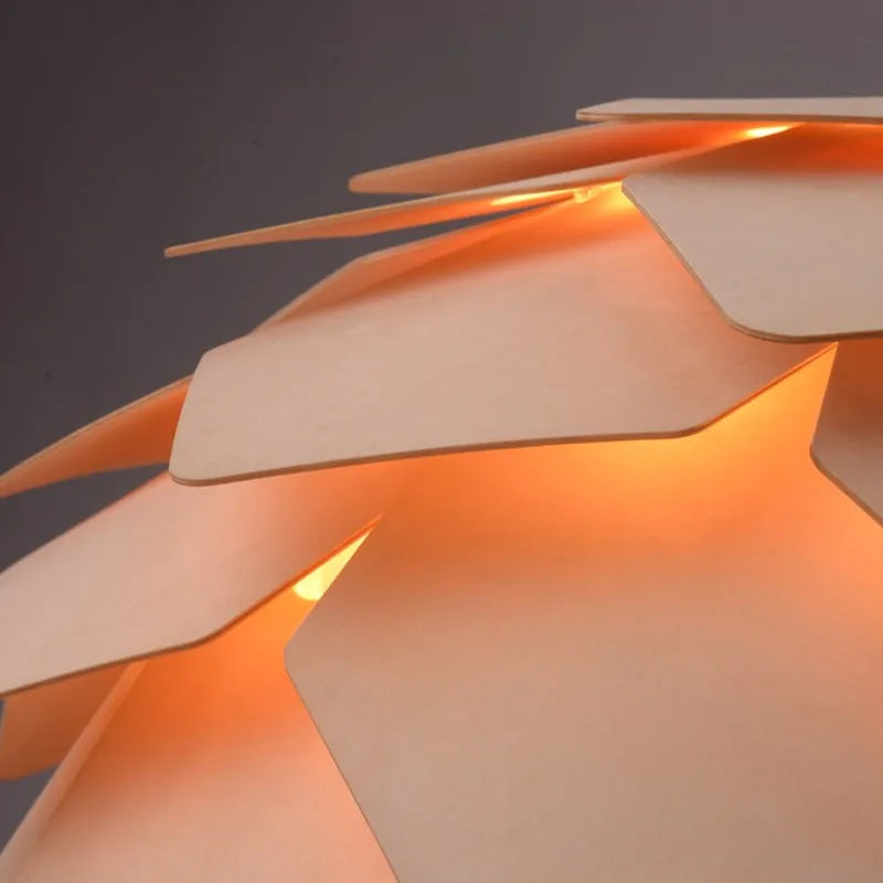 Afralia™ Wooden Pinecone Chandelier Pendant Lamp for Kitchen, Dining, Restaurant, Bar