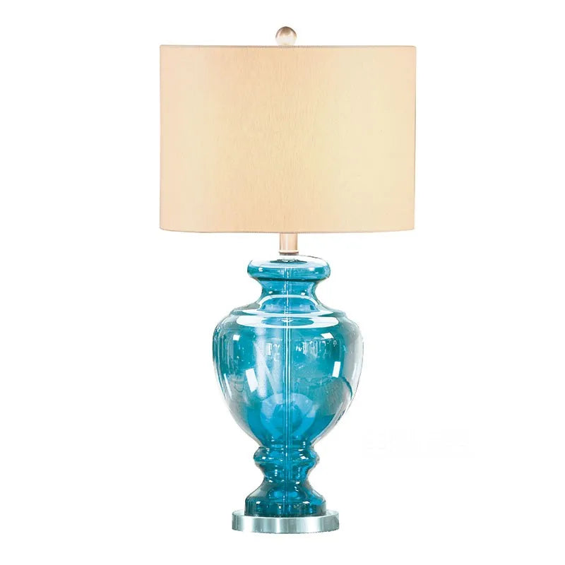 Blue Glass Afralia™ LED Table Lamp for Bedroom Living Room Engineering Lights