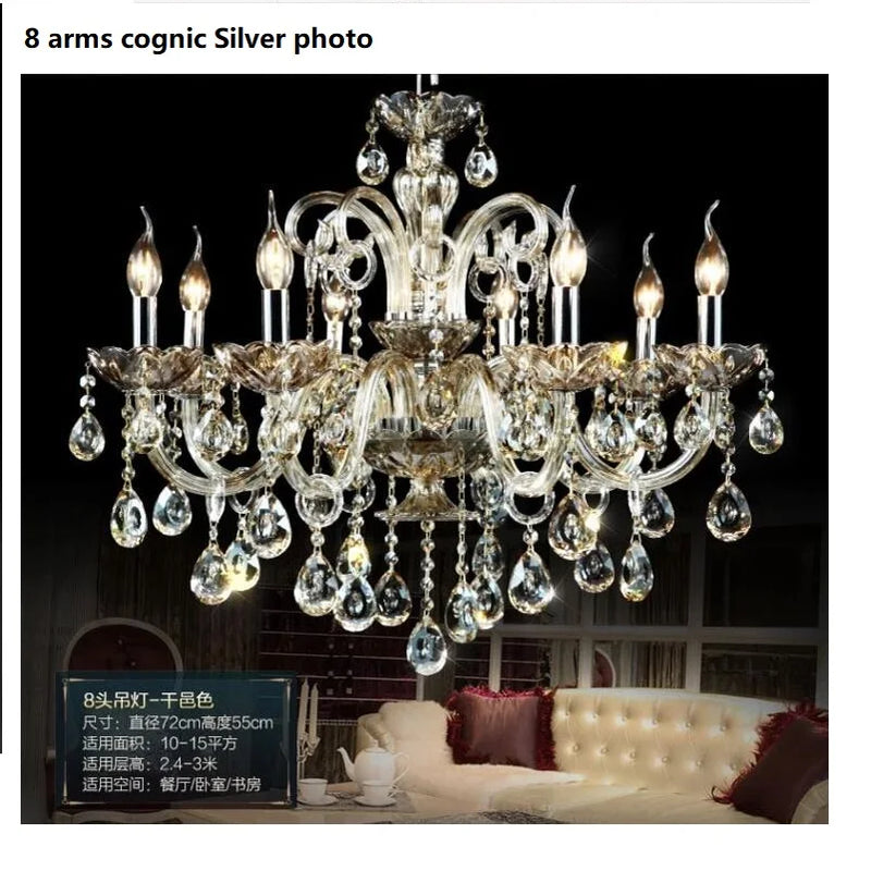 Afralia™ Luxury Crystal Chandelier: Modern Large Gold/Cognac/Clear Lighting Fixture