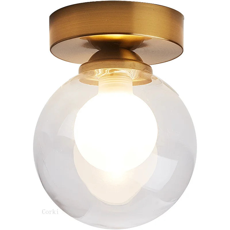 Afralia™ Glass Ball Ceiling Light: Modern Nordic Style, Creative Round Lamp for Home Decor.