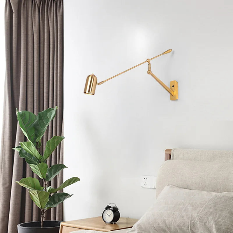 Afralia™ Retro LED Wall Lamp | Adjustable Angle, Bedroom & Living Room Lighting