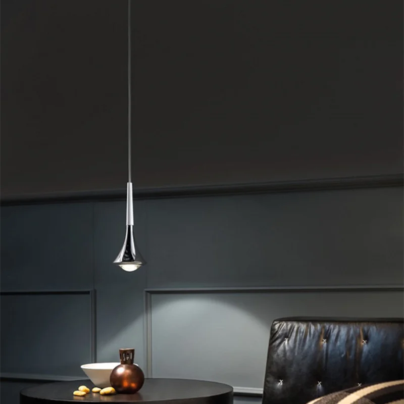 Afralia™ Rain Chrome Pendant Light for Dining Room Minimalism Decor Kitchen Loft