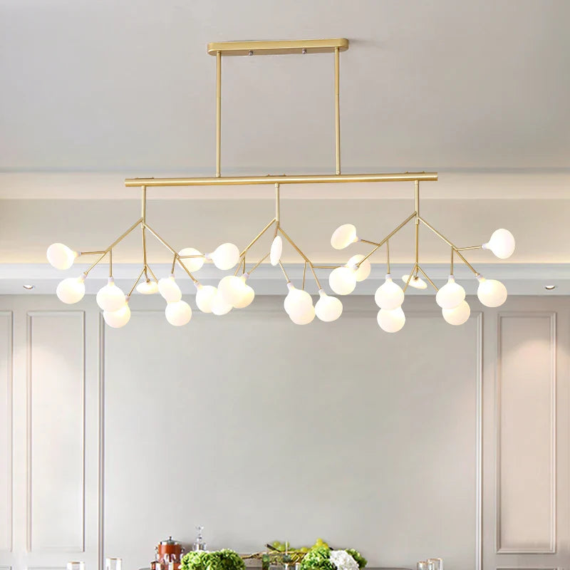 Afralia™ Linear Firefly Chandelier: Elegant Tree Branch Lighting for Home Decor