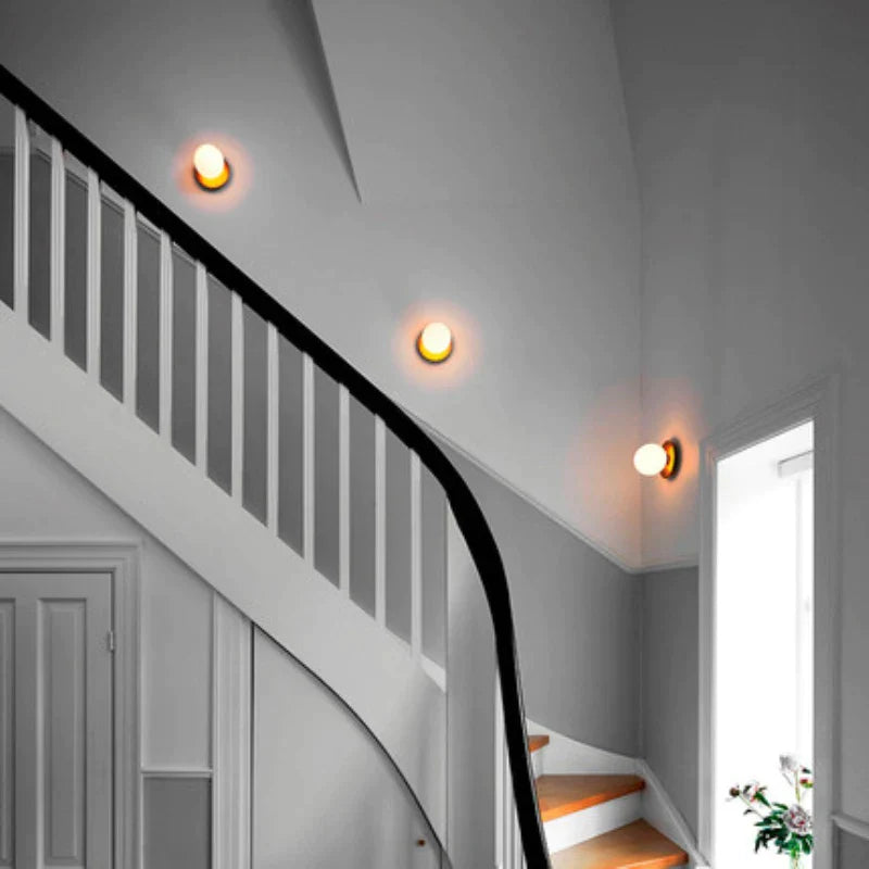 Afralia™ Glass Ball Ceiling Lamp: Nordic Minimalist Round Hallway Light with Modern Design