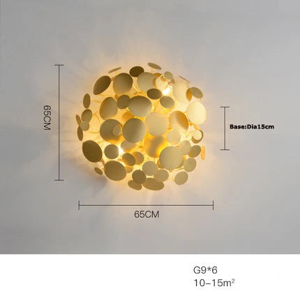 Afralia™ LED Golden Maple Leaves Wall Sconce for Bedroom and Corridor