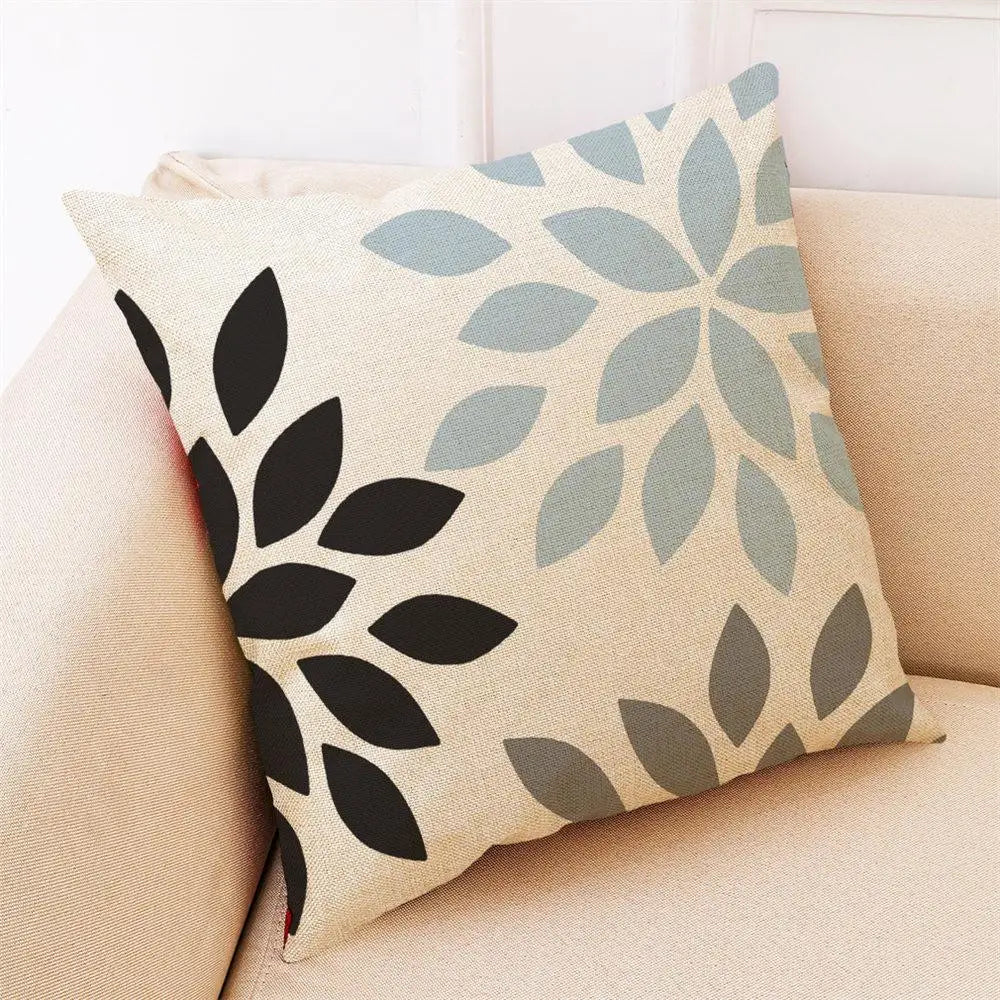 Geometric Pattern Printed Throw Pillow - Modern Brief Soft Cushion by Afralia™