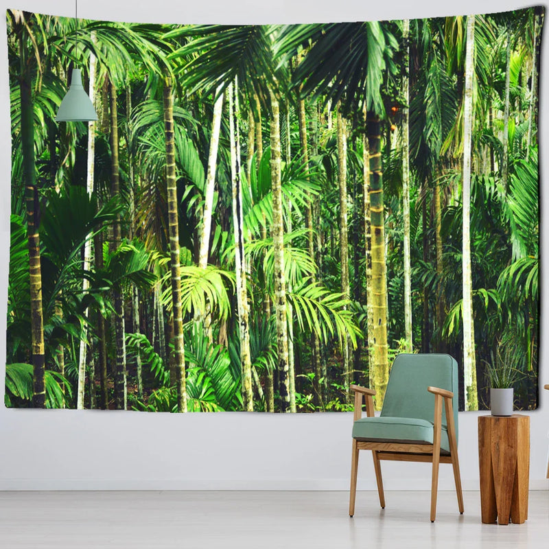 Afralia™ Paulownia Bamboo Forest Wall Hanging Tapestry: Simple Living Room Decor
