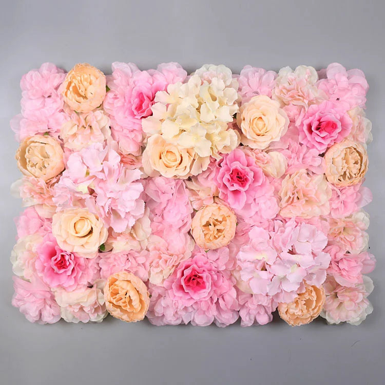 Afralia™ Silk Rose Fake Flower Wall Wedding Decoration Romantic Home Decor