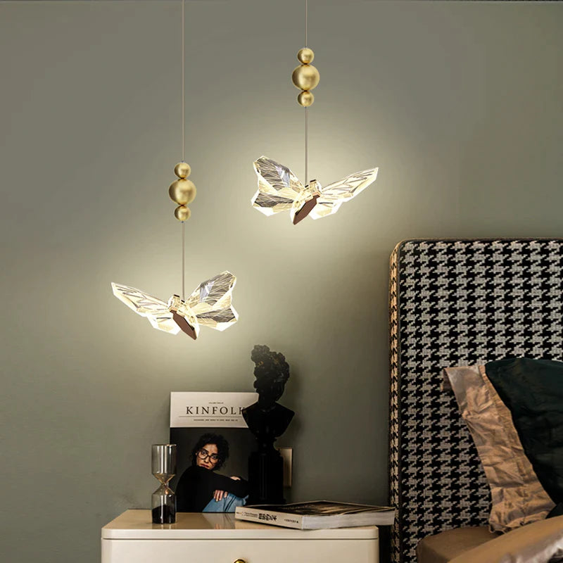 Afralia™ Butterfly Chandelier: Elegant Bedroom & Living Room Wall Lamp & Floor Decor