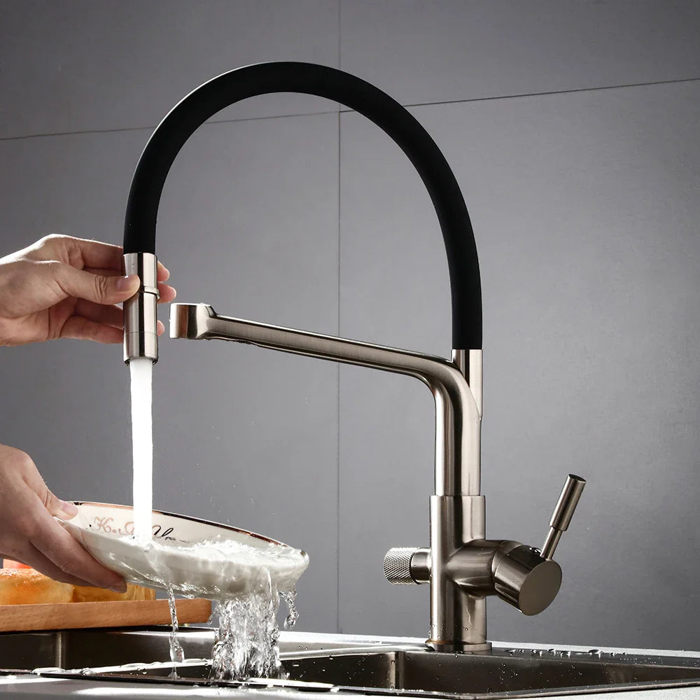 Afralia™ Water Filter Kitchen Faucet Mixer with Purifier Tap - 866101