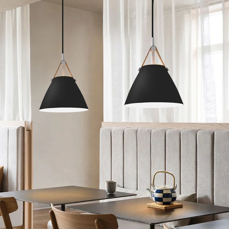 Afralia™ Vintage Modern Wood Pendant Lamp | Nordic Industrial LED Hanging Light