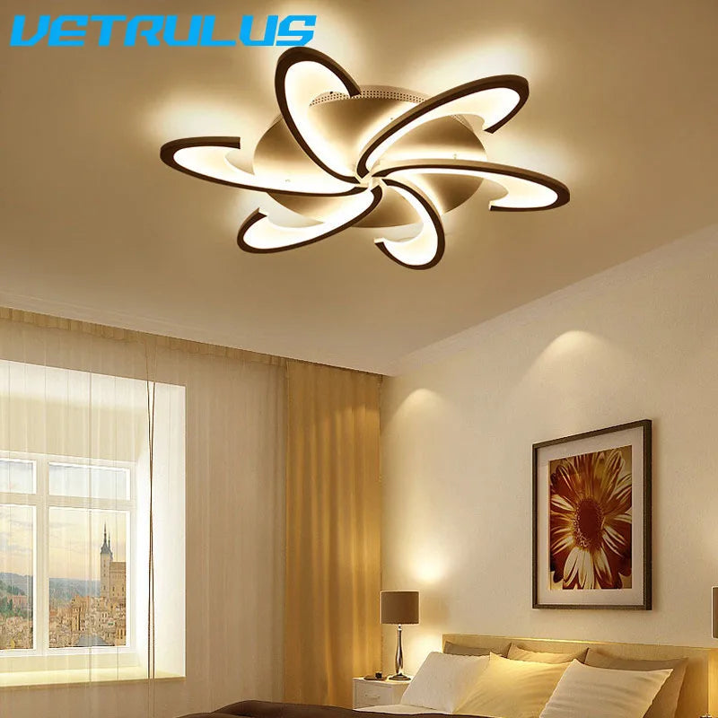 Afralia™ Modern Acrylic LED Chandelier Ceiling Lamp for Living Dining Room Home Hotel Decor