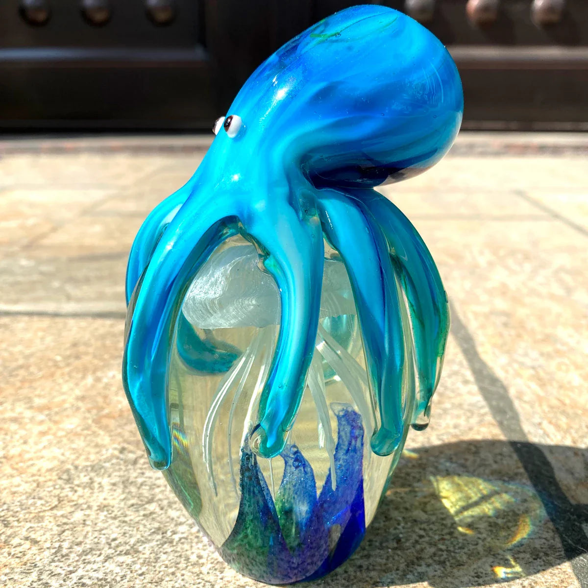 Afralia™ Glass Marine Organism Sculpture Collection for Modern Home Decor