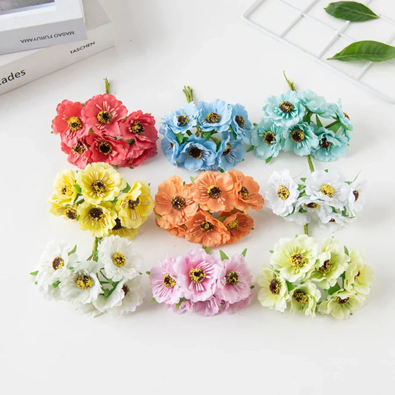 Afralia™ Silk Cherry Flowers for Home Decor, Wedding, DIY Crafts - 60 Pcs