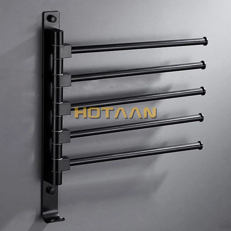 Afralia™ Towel Holder Rack - Wall Mounted Kitchen Bathroom Towel Hanger Organizer