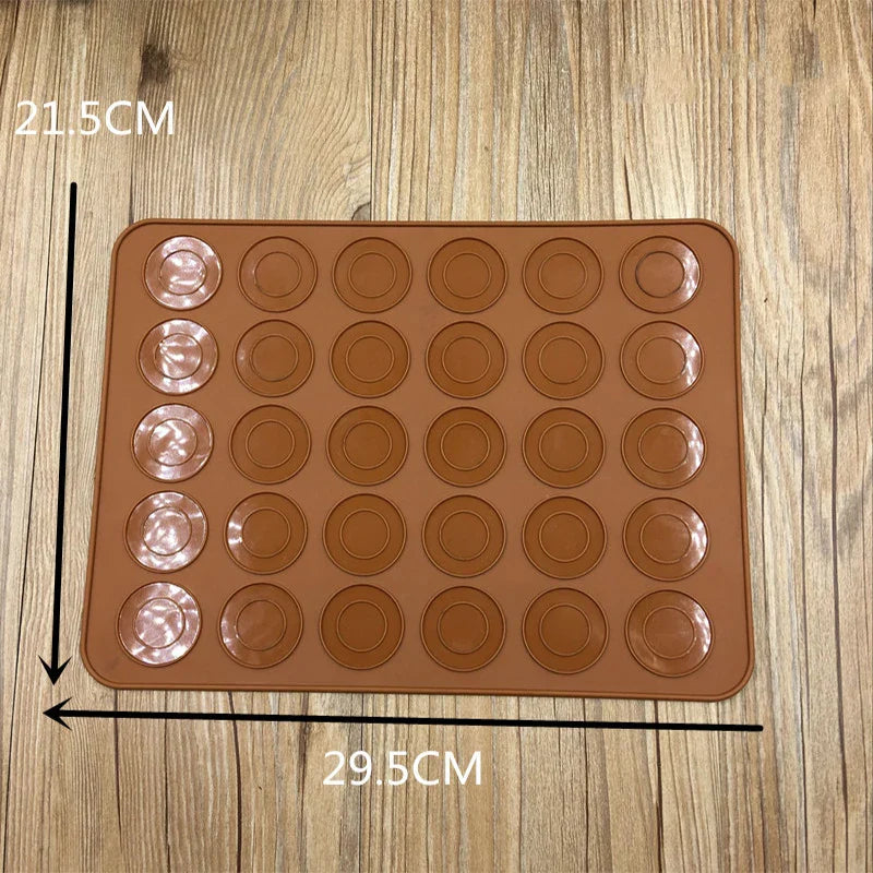 Silicone Macaron Baking Mat 30-Cavity Mold by Afralia™: DIY Pastry Oven Sheet