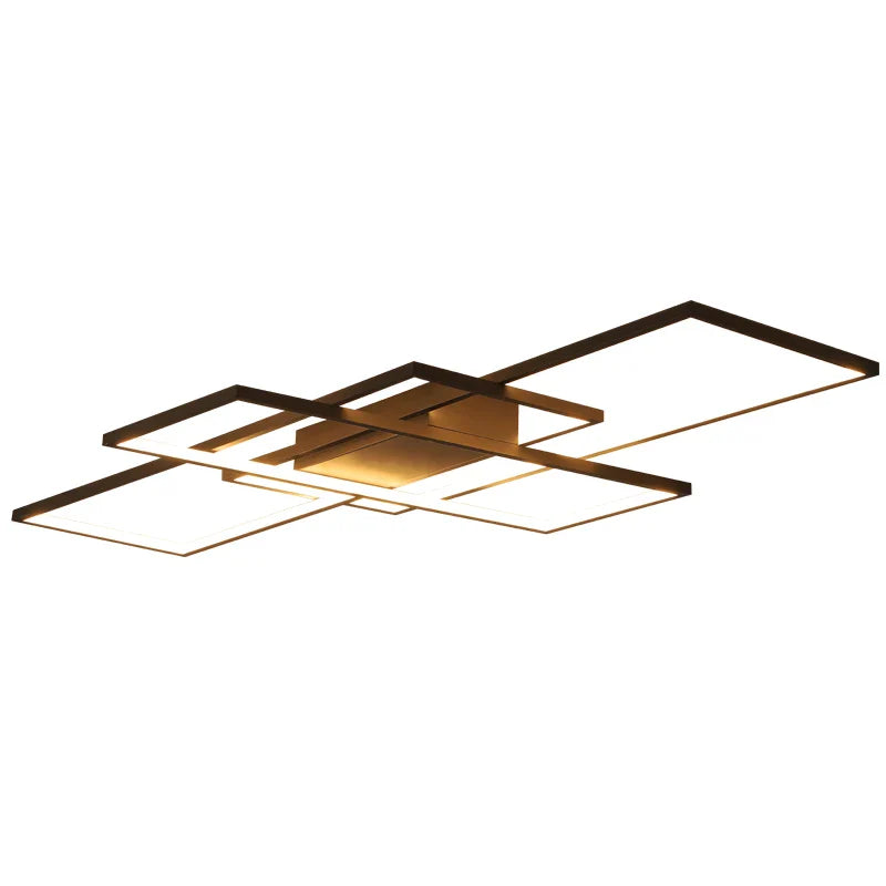 Afralia™ Modern Black/White LED Chandelier – Aluminum Ceiling Lighting for Living Room & Bedroom