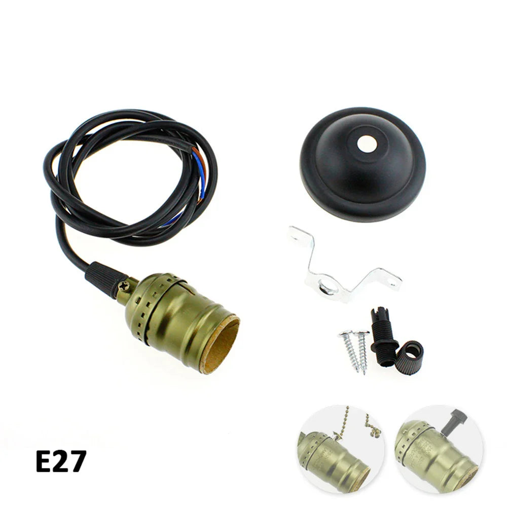 Afralia™ Industrial Pendant Light Lamp E27 90-265V Edison Bulb Holder Loft Home Decor