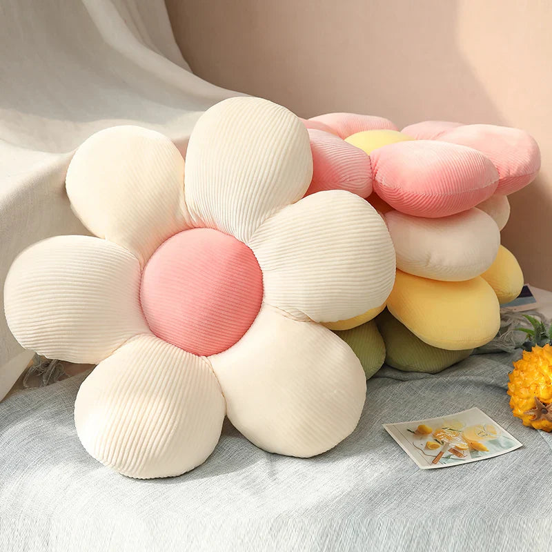 Flower Plush Pillow by Afralia™: Colorful Petal Cushion for Girls' Room Decor