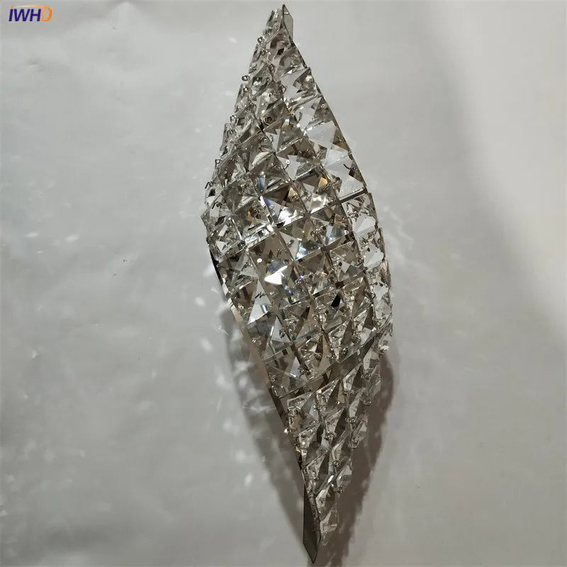Afralia™ Nordic Crystal Wall Lamp LED Light for Living Room Bathroom Mirror Fixtures