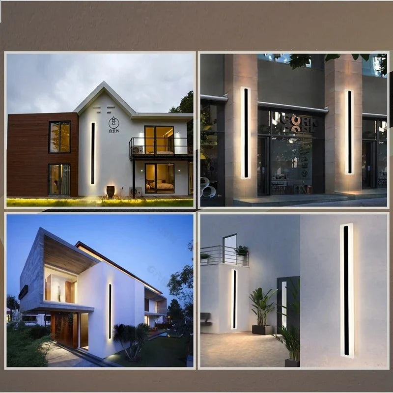 Afralia™ Aluminum Waterproof LED Outdoor Wall Lamp IP65 IP68 for Villa Courtyard