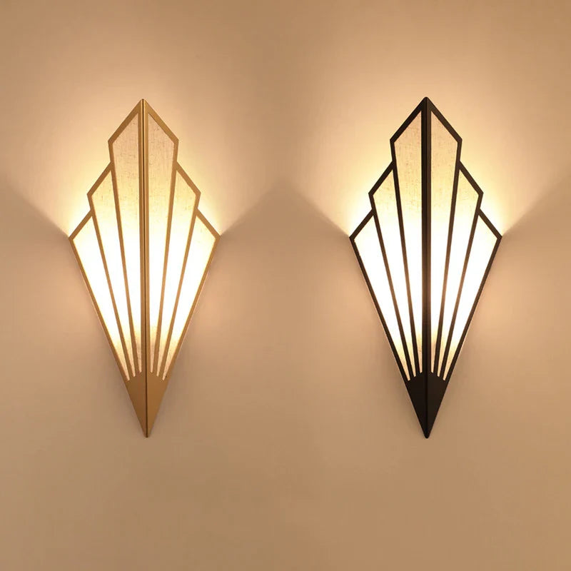 Afralia™ Triangle LED Wall Lamp for Bedroom Living Room Study, Nordic Modern Design