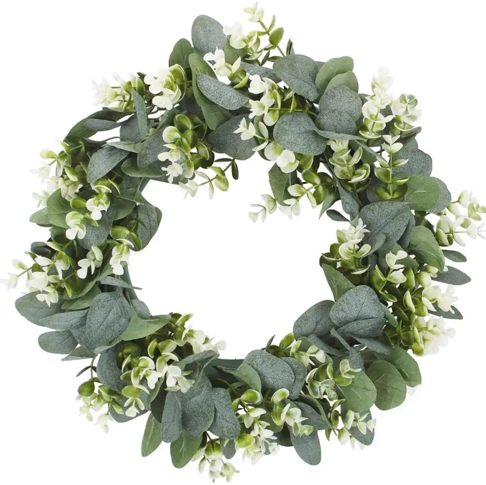 Afralia™ Eucalyptus Leaf Wreath - Home Decor, DIY, Wedding, Holiday & Living Room Accessory