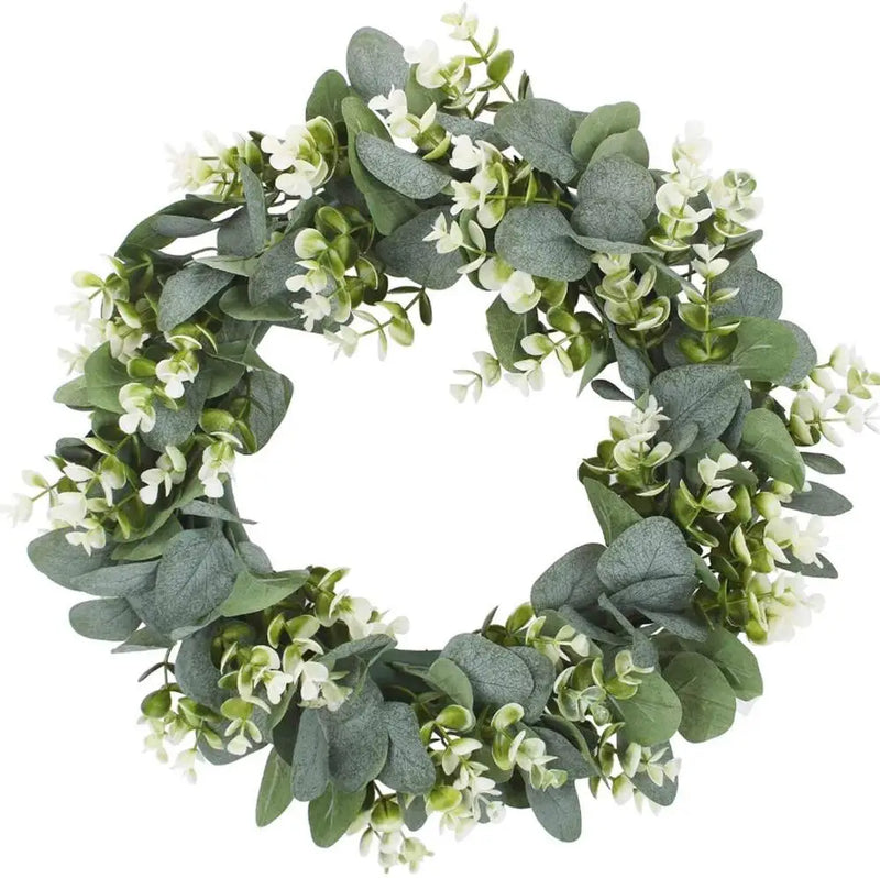 Afralia™ Eucalyptus Leaf Wreath - Home Decor, DIY, Wedding, Holiday & Living Room Accessory