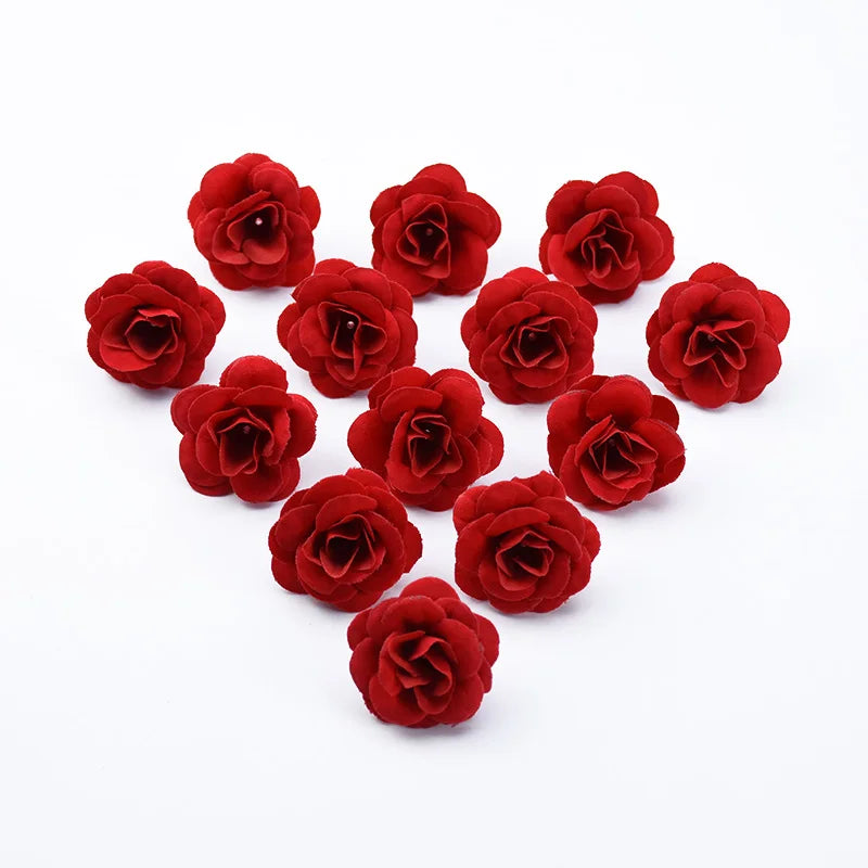 Afralia™ Silk Red Roses Head - Home Decor, Wedding, DIY Gifts