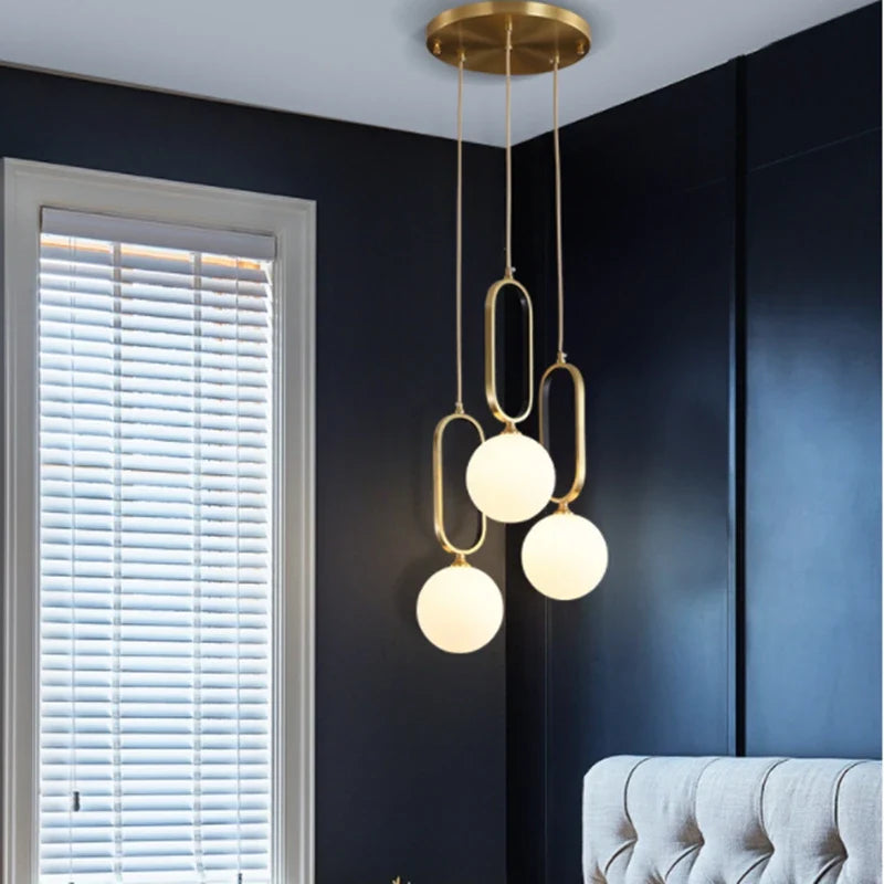 Afralia™ LED Ball Pendant Light for Modern Luxury Decor in Bedroom, Kitchen, Office, and More